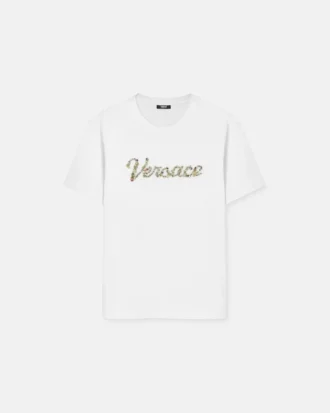 Tricou din bumbac jersey brodat