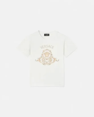 Tricou din bumbac jersey cu imprimeu decorat pentru copii