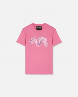 Tricou din bumbac jersey cu imprimeu și ornamente