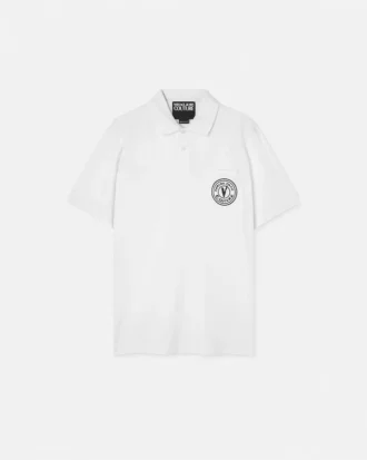 Tricou polo brodat cu emblemă în V
