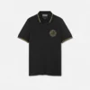 Tricou polo brodat cu emblemă în V