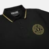 Tricou polo brodat cu emblemă în V