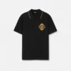 Tricou polo brodat cu motiv arhitectural baroc