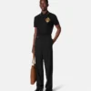 Tricou polo brodat cu motiv arhitectural baroc