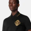Tricou polo brodat cu motiv arhitectural baroc