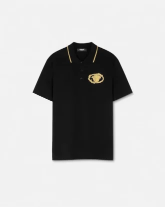 Tricou polo cu broderie Buckle Crest