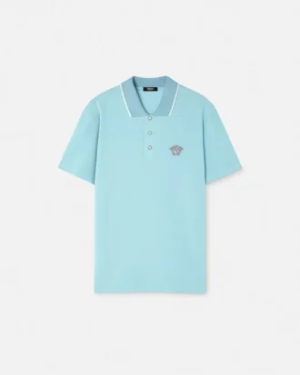 Tricou polo cu broderie Medusa