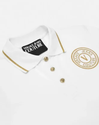 Tricou polo cu emblemă în V