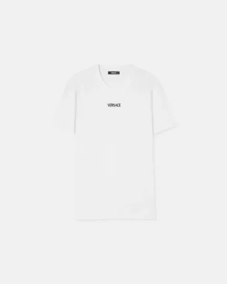 Tricou slim fit din bumbac jersey brodat