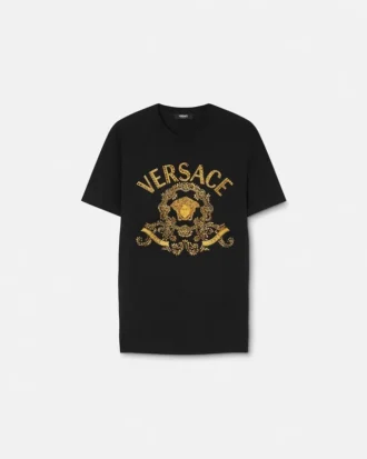 Tricou slim fit din bumbac jersey brodat
