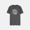 Tricou slim fit din bumbac jersey brodat