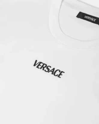 Tricou slim fit din bumbac jersey brodat