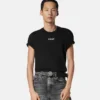 Tricou slim fit din bumbac jersey brodat Tricou slim fit din bumbac jersey brodat