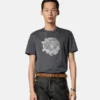 Tricou slim fit din bumbac jersey brodat