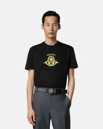 Tricou slim fit din bumbac jersey cu imprimeu
