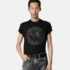 Tricou slim fit din bumbac jersey împodobit