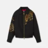 Versace Leopard Mélange Wool Blouson Jacket Versace Leopard Mélange Wool Blouson Jacket