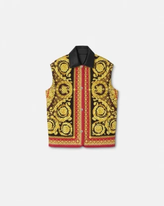 Vestă matlasată reversibilă din mătase Barocco Silk