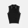 Vestă tricotată din amestec de cașmir, cu ornamente Vestă tricotată din amestec de cașmir, cu ornamente